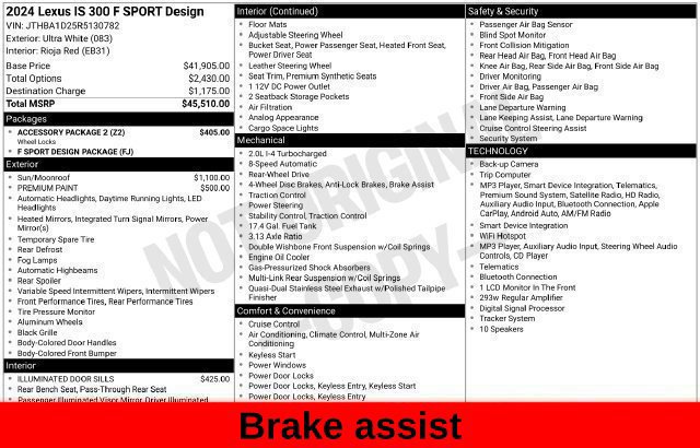 Used 2024 Lexus IS 300 F Sport w/ Accessory Package 2 RWD image 45