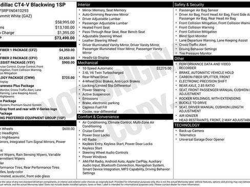 Used 2022 Cadillac CT4 V Blackwing w/ Carbon Fiber 1 Package RWD image 7