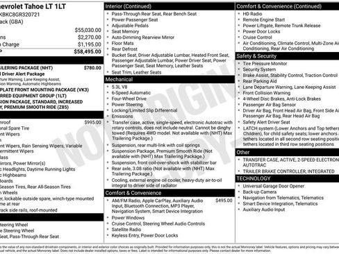 Used 2016 Chevrolet Tahoe LT w/ Max Trailering Package image 39