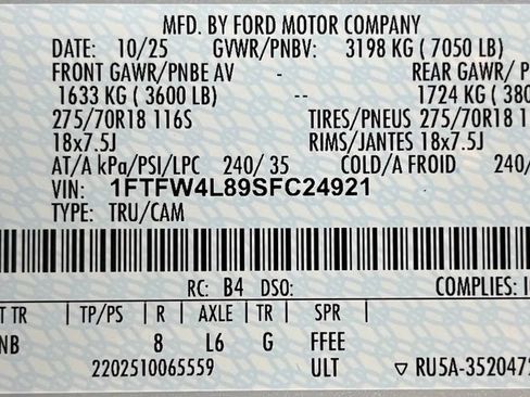 Used 2025 Ford F150 Tremor w/ Equipment Group 402A High AWD/4WD image 61