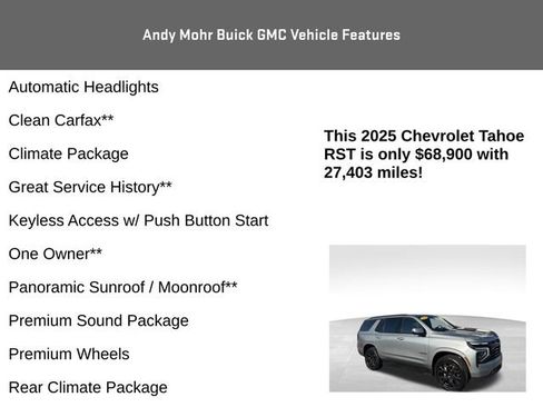 Used 2025 Chevrolet Tahoe RST w/ RST Capability Package AWD/4WD image 8
