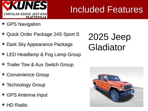New 2025 Jeep Gladiator Sport image 2