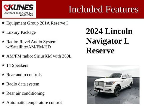 Used 2024 Lincoln Navigator L Reserve w/ Equipment Group 201A AWD/4WD image 3