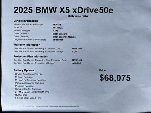 Certified 2025 BMW X5 xDrive50e w/ M Sport Package image 37