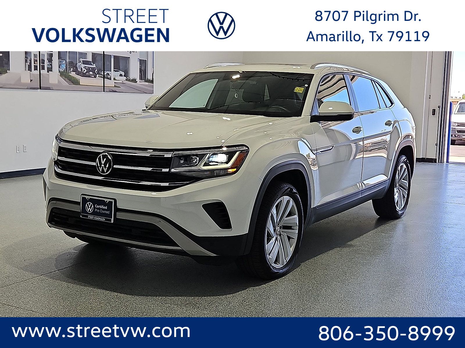 Certified 2023 Volkswagen Atlas Cross Sport SE w/ Panoramic Sunroof Package FWD image 1