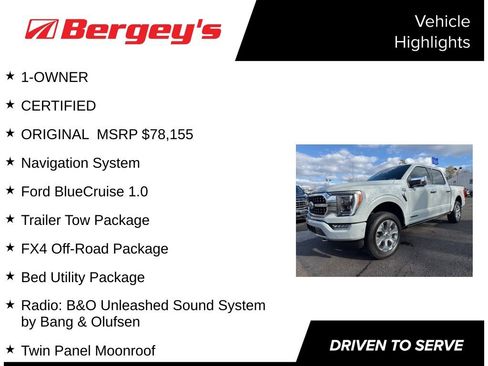 Certified 2023 Ford F150 Platinum w/ Equipment Group 701A High image 5