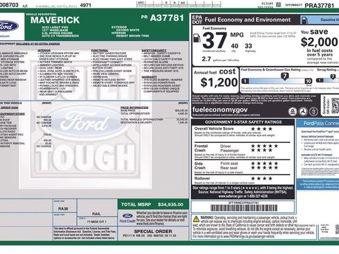 Certified 2023 Ford Maverick Lariat w/ Lariat Luxury Package image 3