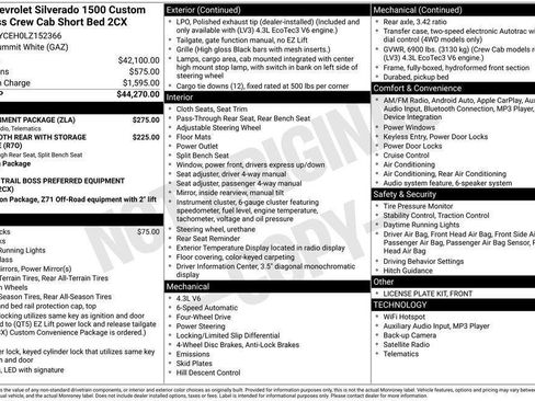 Used 2020 Chevrolet Silverado 1500 Custom Trail Boss w/ Infotainment Package image 2