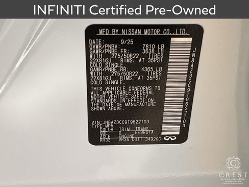 Certified 2026 INFINITI QX80 Autograph w/ Premium Cargo Package image 33