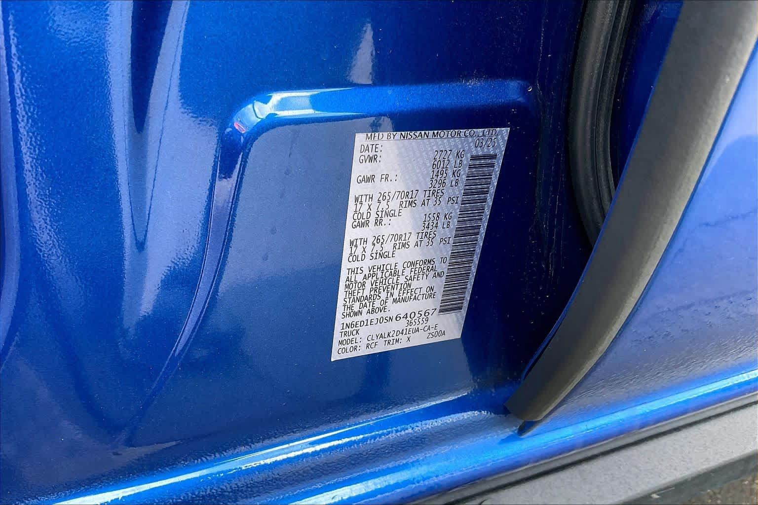 Used 2025 Nissan Frontier Pro-X w/ Pro Convenience Package RWD image 34