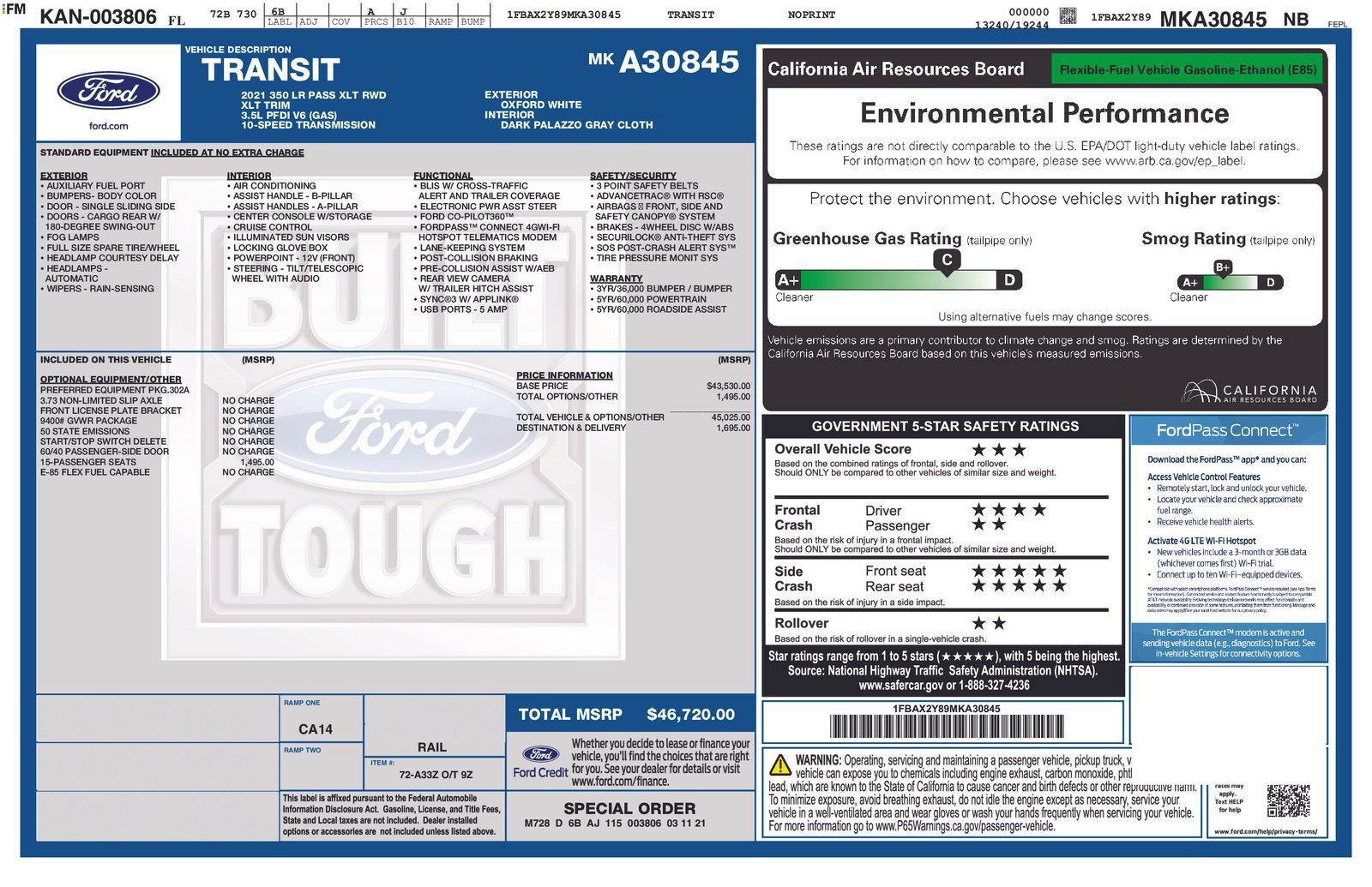 Used 2021 Ford Transit 350 XLT RWD image 32
