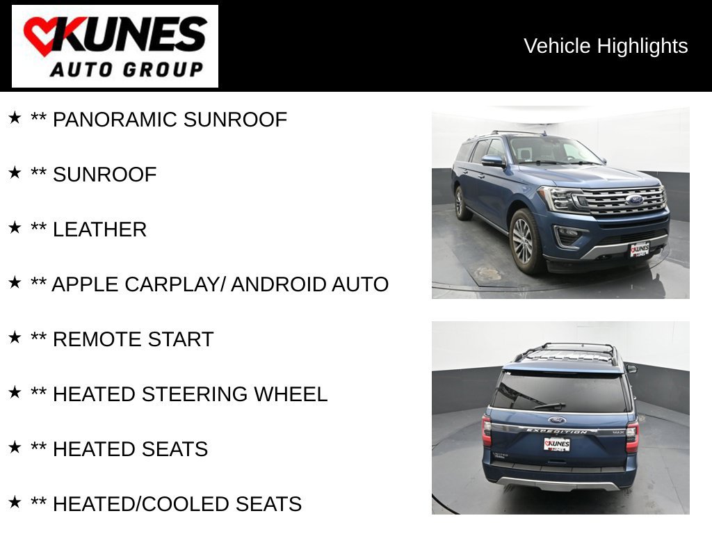 Used 2018 Ford Expedition Max Limited w/ Equipment Group 301A AWD/4WD image 2