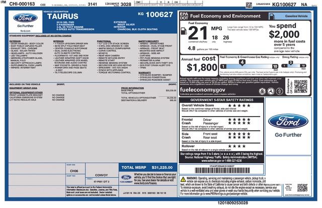 Used 2019 Ford Taurus SEL FWD image 42