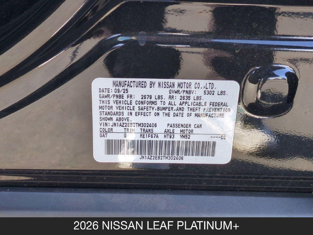 New 2026 Nissan Leaf Platinum+ w/ Cargo Package (Platinum+) FWD image 24