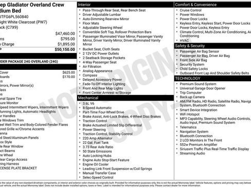 Used 2023 Jeep Gladiator Overland AWD/4WD image 2