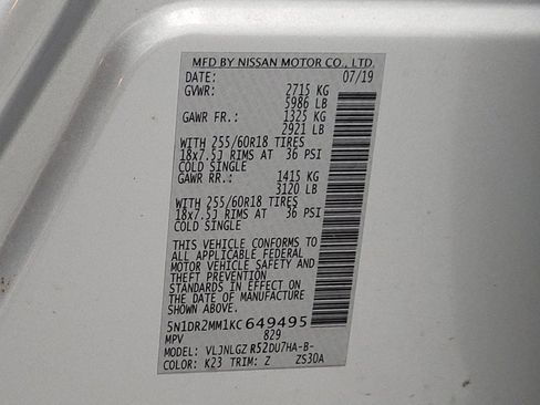 Used 2019 Nissan Pathfinder SL AWD/4WD image 33