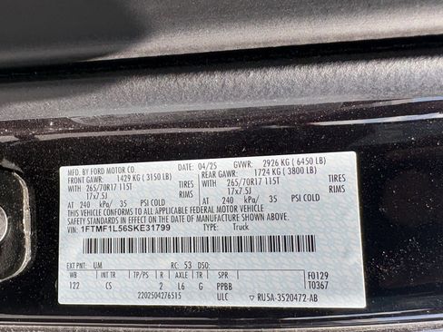 Used 2025 Ford F150 XL w/ Equipment Group 103A High AWD/4WD image 34