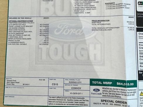 Used 2024 Ford Transit 350 XL AWD/4WD image 14