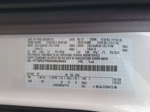 New 2025 Ford Transit 250 Low Roof AWD w/ Upfitter Package image 14