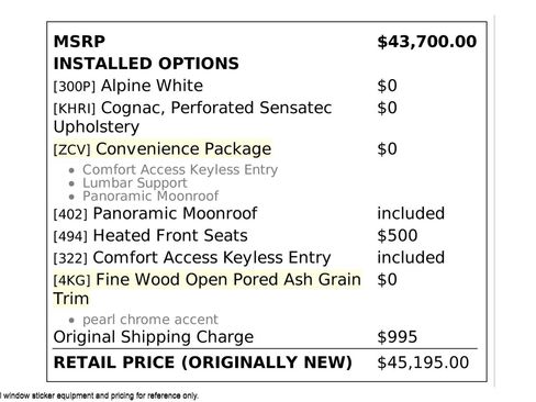 Used 2022 BMW X3 sDrive30i w/ Convenience Package image 2