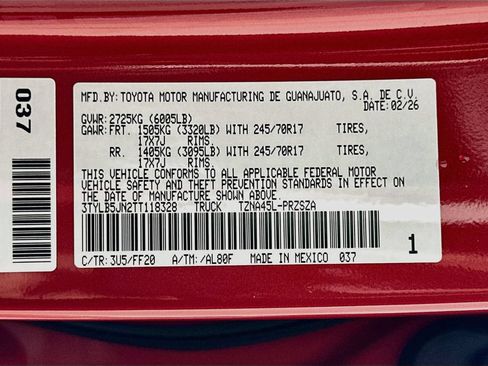 Certified 2026 Toyota Tacoma SR5 w/ SR5 Upgrade Package AWD/4WD image 32