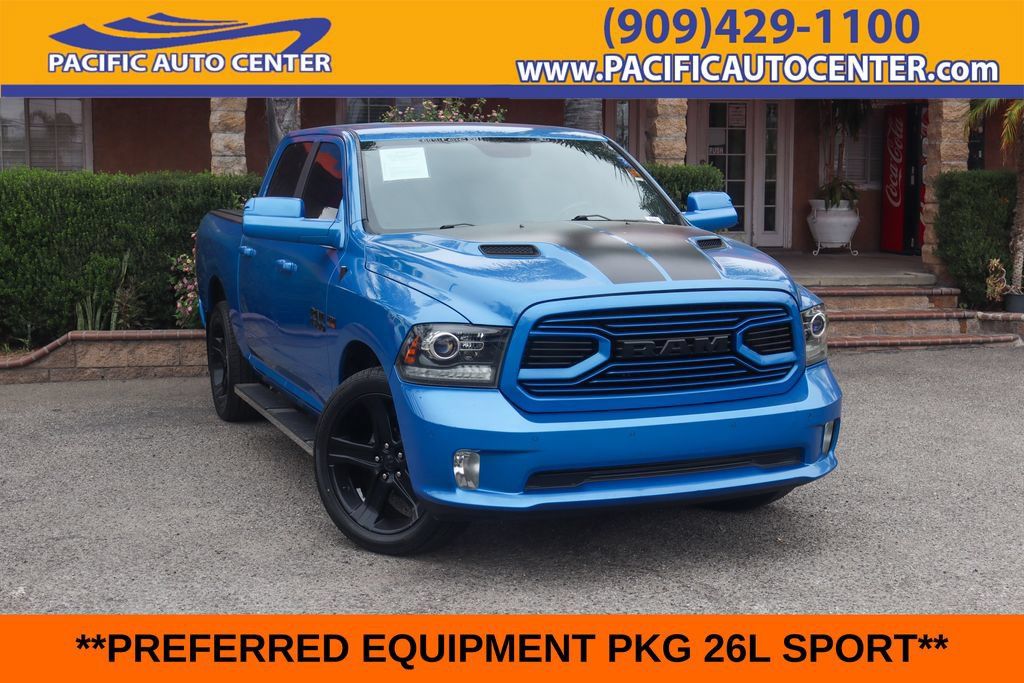 Used 2018 RAM 1500 Sport w/ Hydro Blue Sport Package RWD image 1