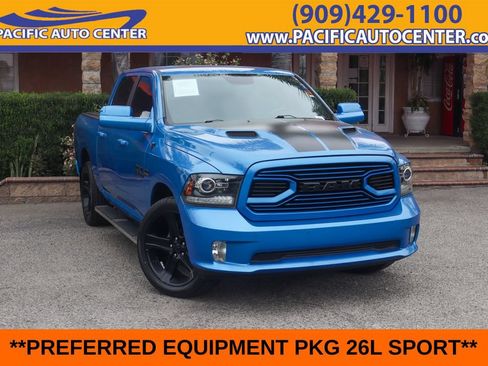 Used 2018 RAM 1500 Sport w/ Hydro Blue Sport Package RWD image 1