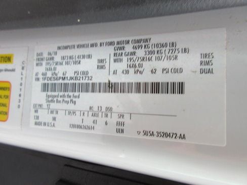 Used 2018 Ford Transit 350 138 DRW w/ Shuttle Bus Prep Package RWD image 41