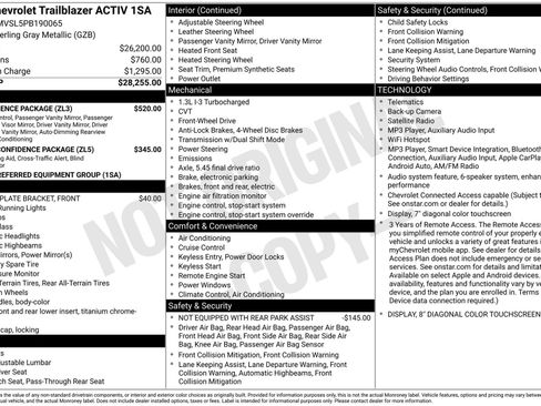 Used 2023 Chevrolet TrailBlazer ACTIV w/ Convenience Package FWD image 4