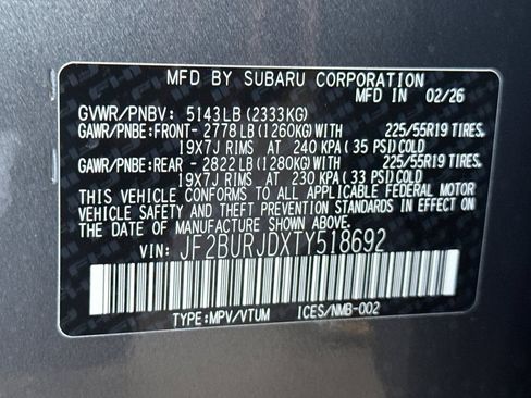 New 2026 Subaru Outback Touring XT AWD/4WD image 28