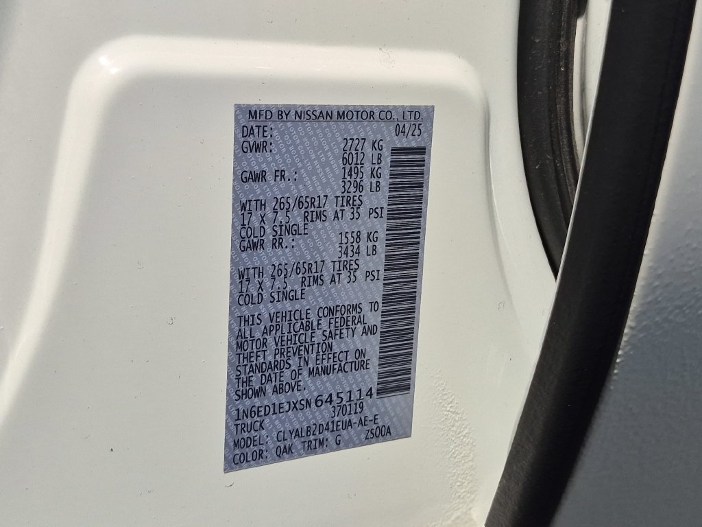 Certified 2025 Nissan Frontier SV RWD image 33