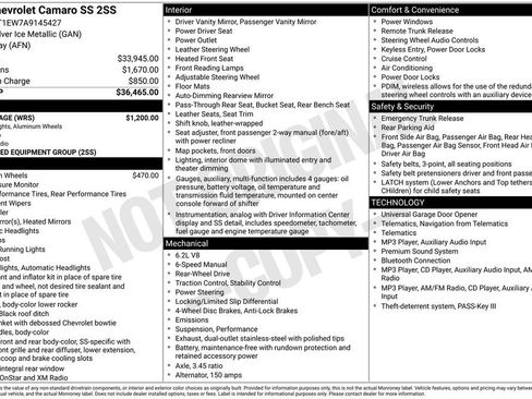 Used 2010 Chevrolet Camaro SS w/ RS Package RWD image 11