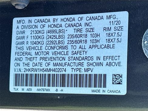 Certified 2021 Honda CR-V EX image 37