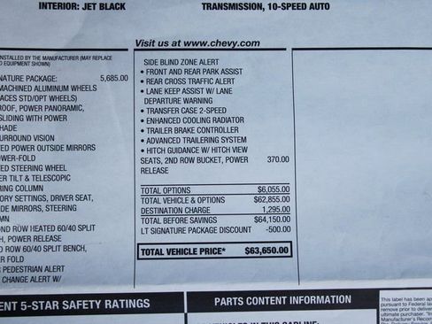 Used 2021 Chevrolet Tahoe LT w/ LT Signature Package image 37