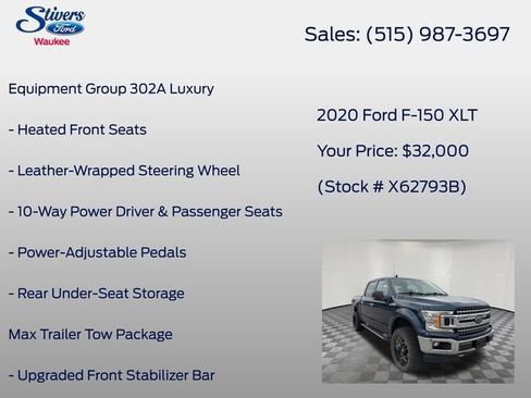 Used 2020 Ford F150 XLT w/ Equipment Group 302A Luxury AWD/4WD image 16