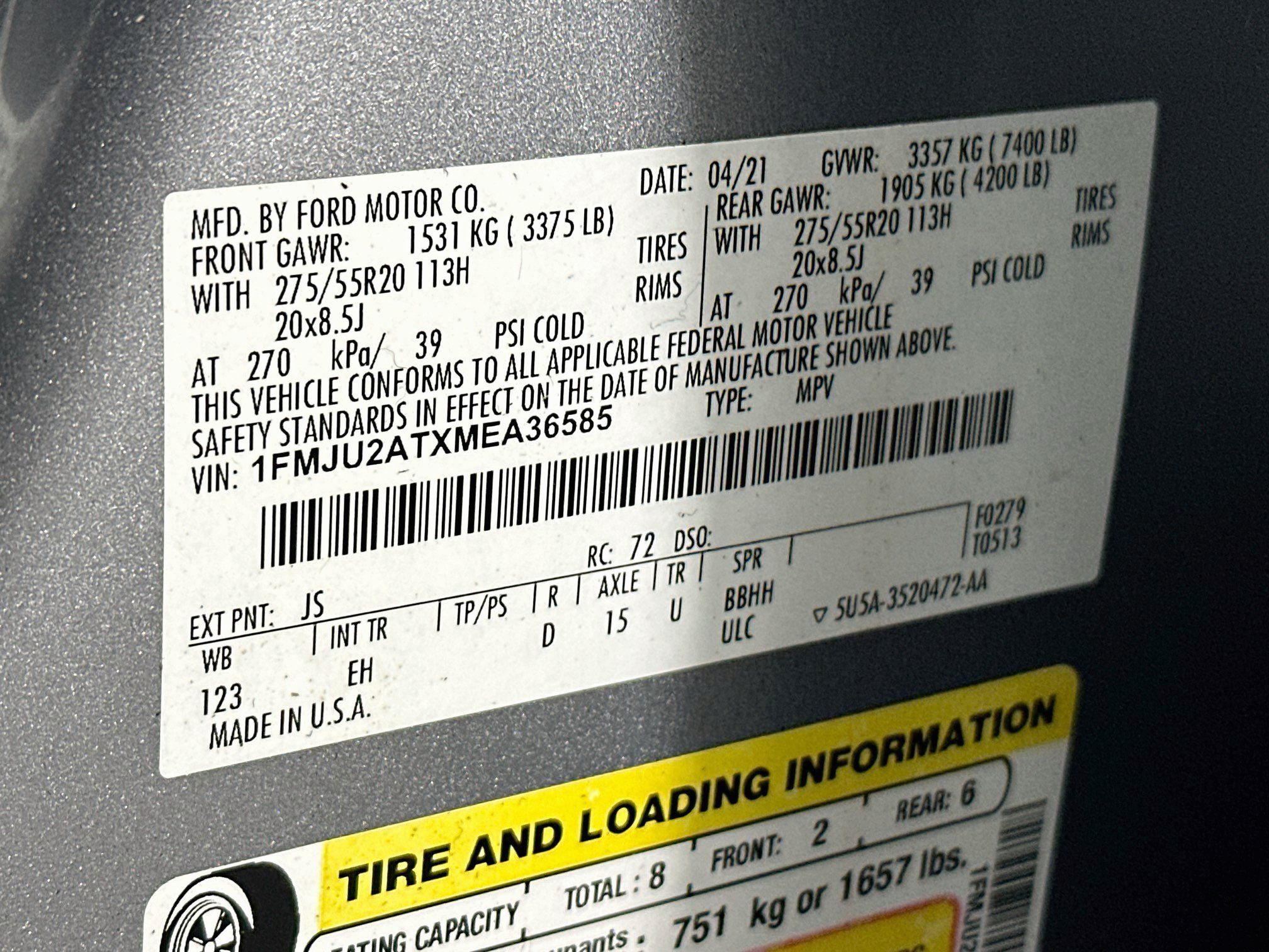 Used 2021 Ford Expedition Limited AWD/4WD image 12