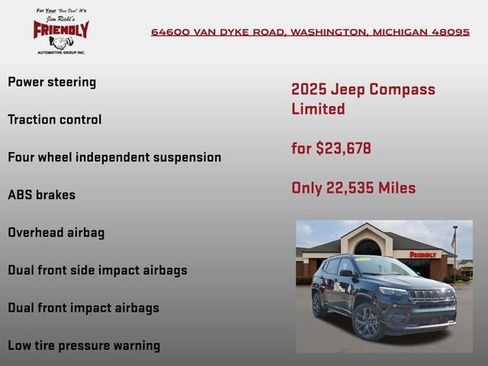 Used 2025 Jeep Compass Limited w/ High Altitude Package AWD/4WD image 30