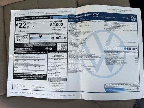 Certified 2023 Volkswagen Atlas Cross Sport SE AWD/4WD image 20