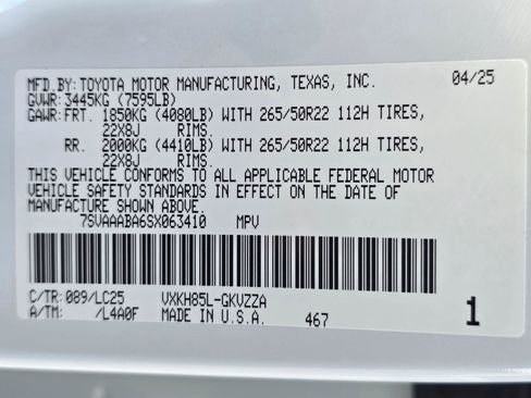 Used 2025 Toyota Sequoia Capstone w/ TRD Performance Package (TMS) image 30