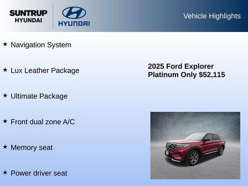 Used 2025 Ford Explorer Platinum w/ Ultimate Package image 8