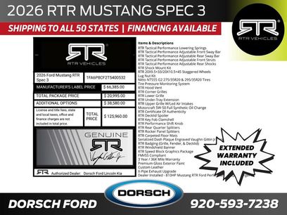 New 2026 Ford Mustang GT Premium w/ GT Performance Package