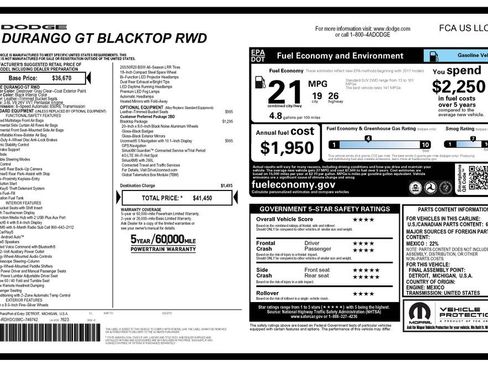 Used 2021 Dodge Durango GT w/ Blacktop Package image 4