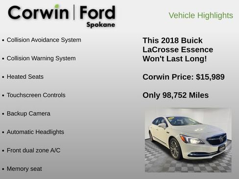 Used 2018 Buick LaCrosse Essence image 6