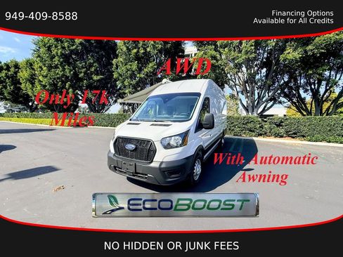 Used 2022 Ford Transit 350 148 High Roof Extended AWD w/ Load Area Protection Package image 1