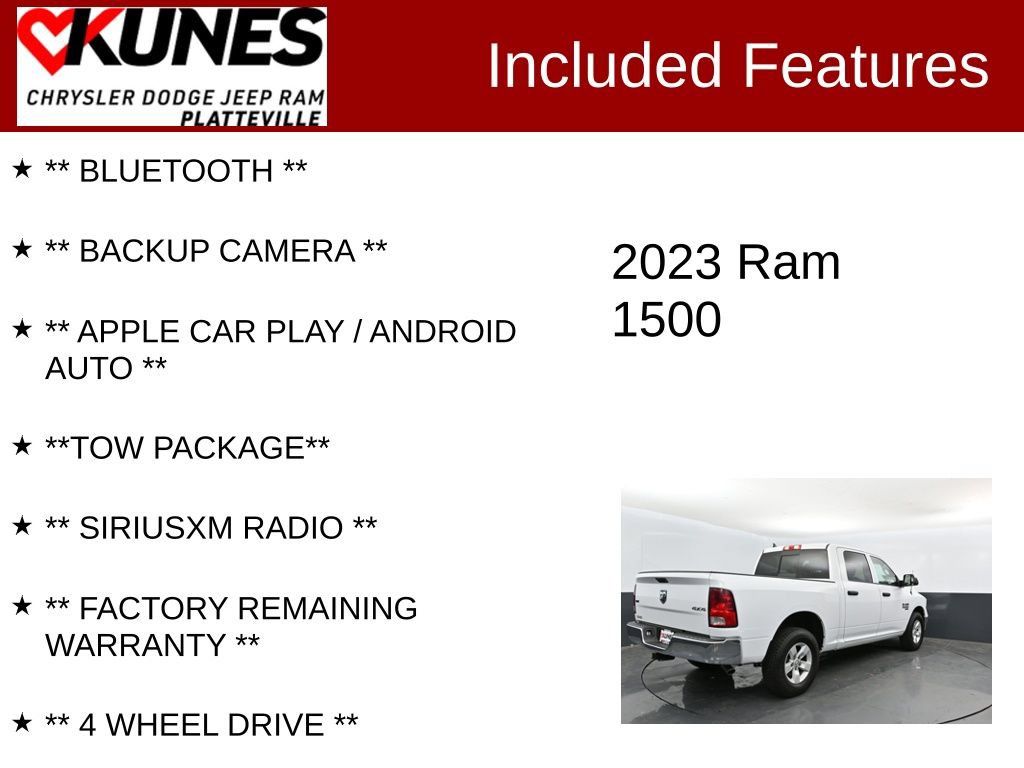 Used 2023 RAM 1500 Classic SLT w/ Trailer & Traction Group AWD/4WD image 2