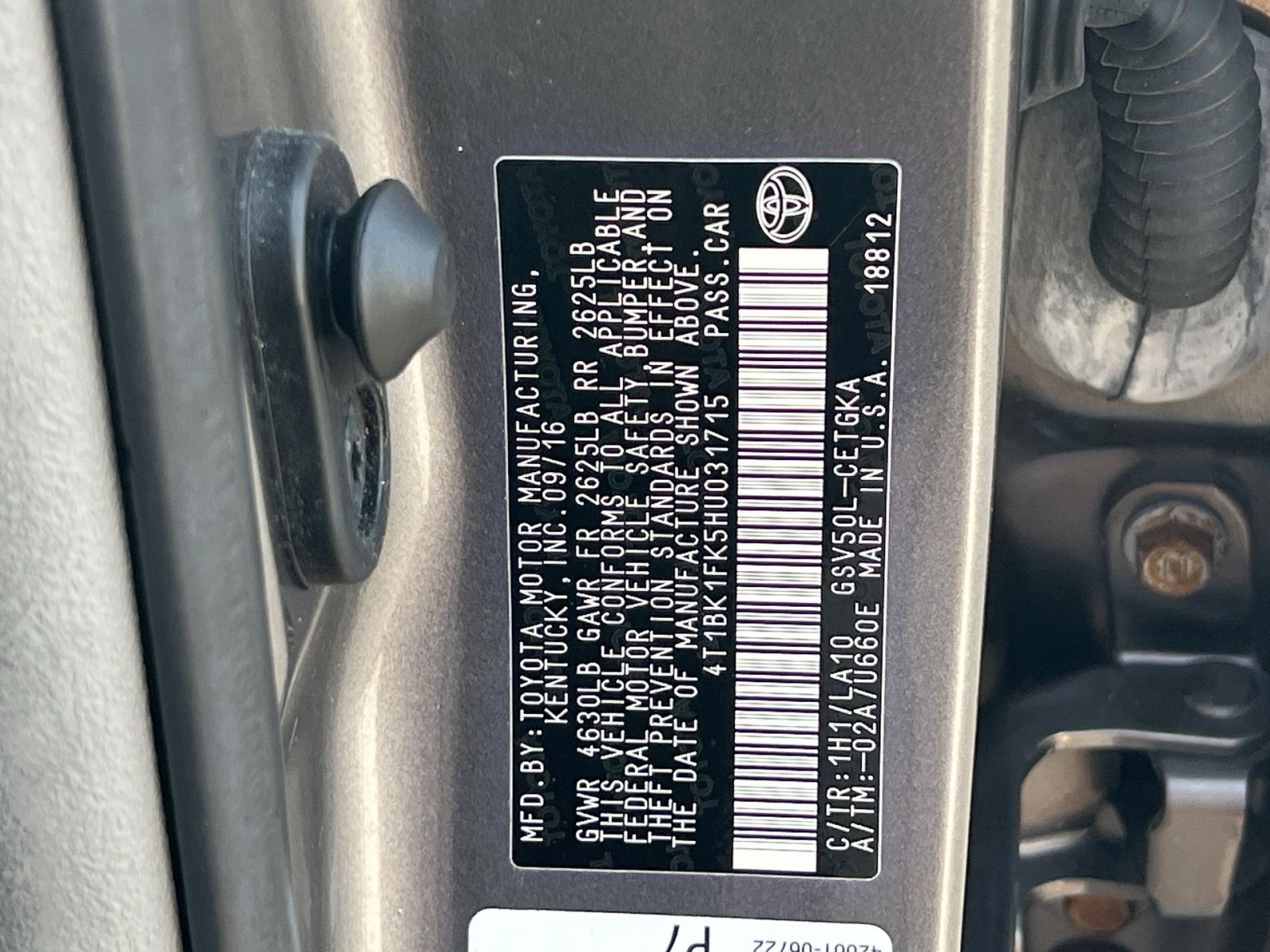 Used 2017 Toyota Camry XLE FWD image 67