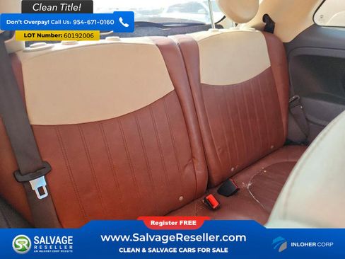 Used 2012 FIAT 500 Lounge w/ Luxury Leather Pkg FWD image 15
