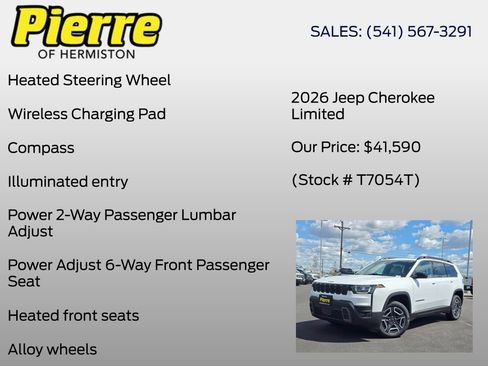 New 2026 Jeep Cherokee Limited AWD/4WD image 36