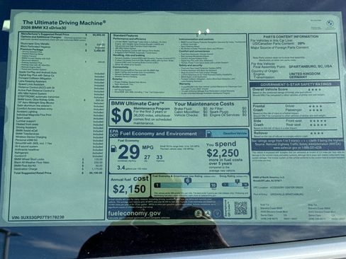 Used 2026 BMW X3 xDrive30 w/ Premium Package image 29