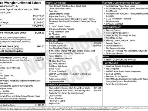 Used 2021 Jeep Wrangler Unlimited Sahara image 39